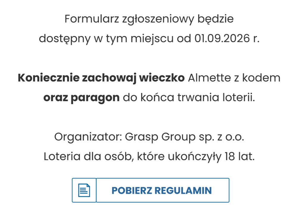 przed rozpoczęciem loterii